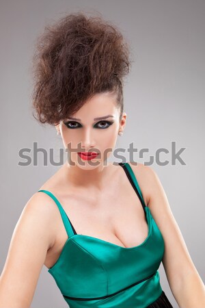 красивой Sexy моде модель женщину серый Сток-фото © feedough