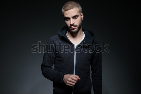 angry young man in green velvet suit  Stock photo © feedough