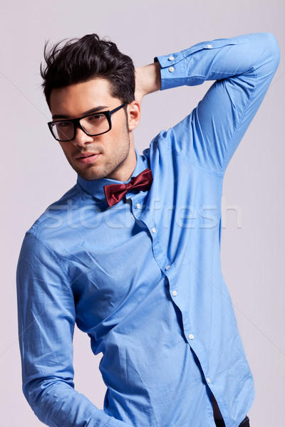 handsome man wearing sunglasses and a bow tie Stock photo © feedough