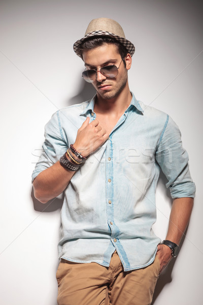 casual young man looking down  Stock photo © feedough