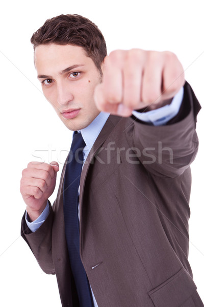 Young executive in fight pose Stock photo © feedough