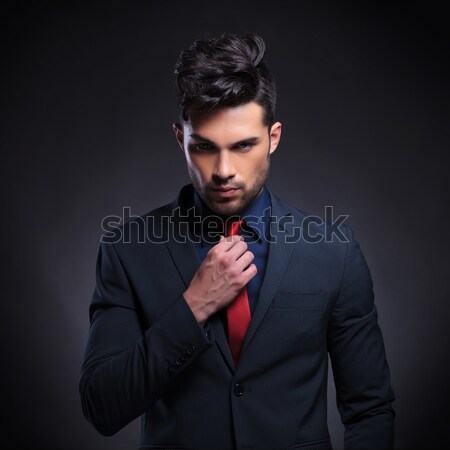 business man pulls his imaginary gun out Stock photo © feedough