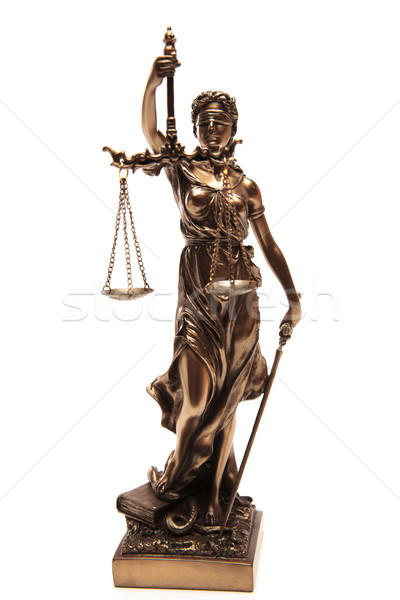 Gerechtigkeit Göttin isoliert weiß Hintergrund Freiheit Stock foto © feedough