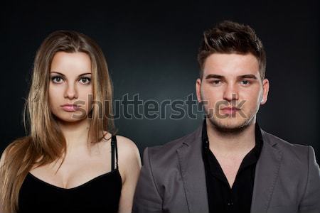 man and woman making funny faces Stock photo © feedough