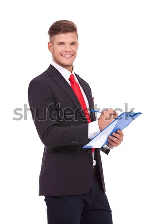 business man with clipboard Stock photo © feedough