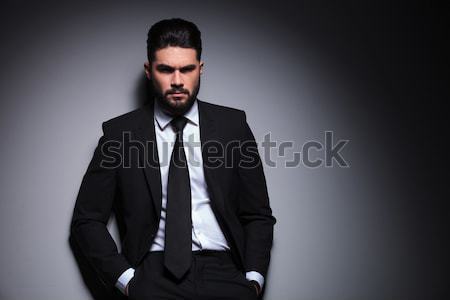 man in suit and tie standing straight Stock photo © feedough
