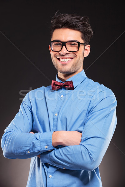 молодые случайный человека очки улыбаясь портрет Сток-фото © feedough