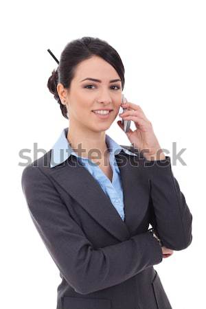 Stock photo: business woman looking at you