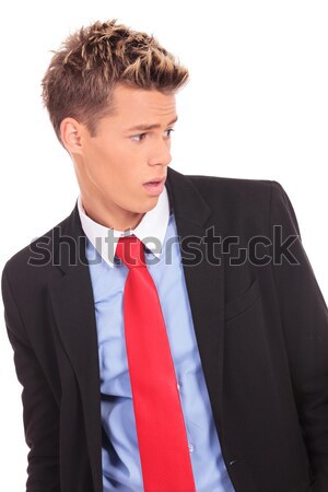 business man exhales smoke from cigarette Stock photo © feedough