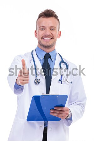 young doctor with good news  Stock photo © feedough