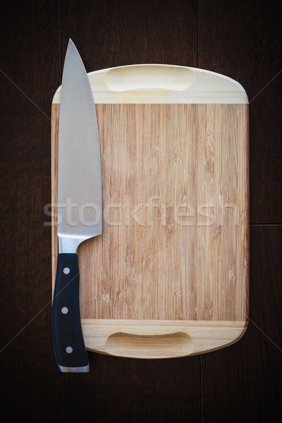 8 inch chef's knife on a cutting board Stock photo © feedough