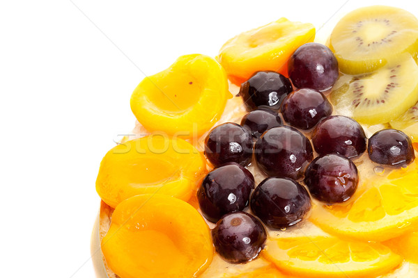 good looking fruits on top of a yummy cake  Stock photo © feedough