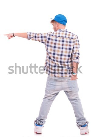 young casual man from back Stock photo © feedough