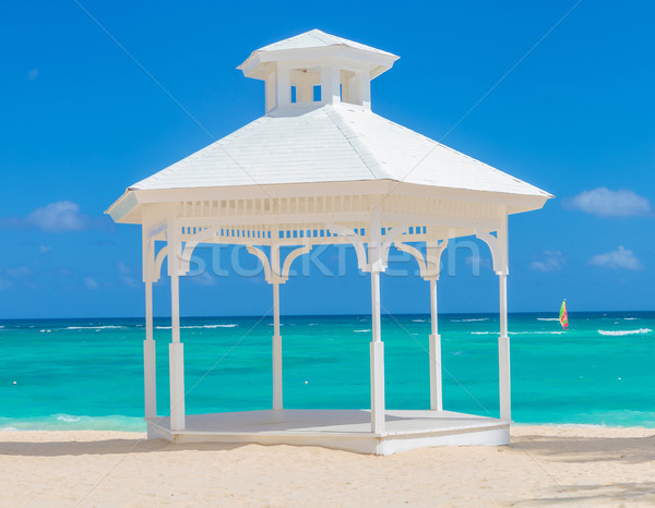 wedding arch  on the beach of punta cana Stock photo © feedough