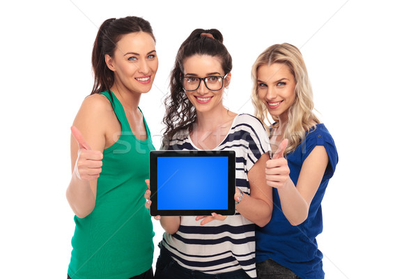 we approve the message on the screen! Stock photo © feedough