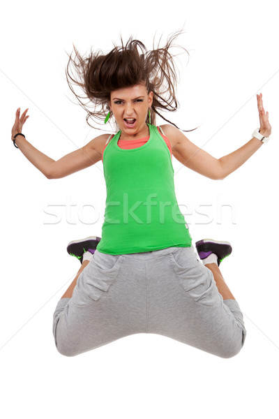 hip-hop style woman dancer in air Stock photo © feedough