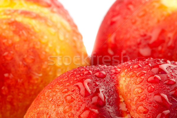 Primo piano fresche gocce d'acqua acqua frutta estate Foto d'archivio © feedough