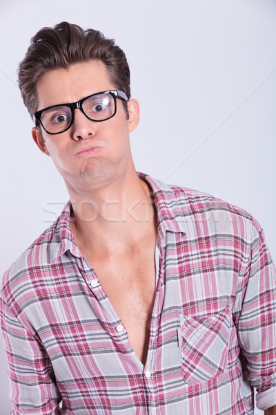 casual man goofing around Stock photo © feedough