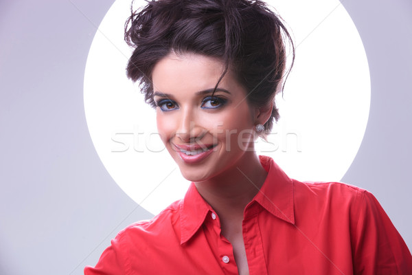 Mulher jovem aura smiles jovem casual Foto stock © feedough