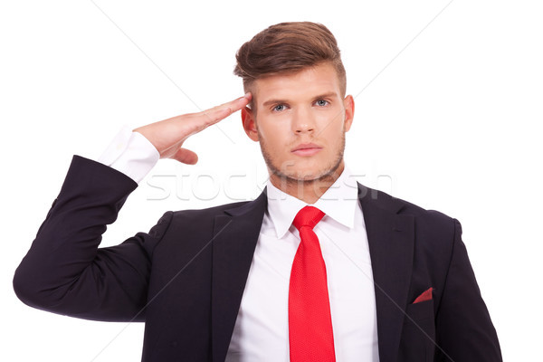 business man salutes Stock photo © feedough