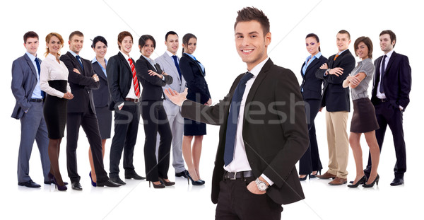 Erfolgreich glücklich Business-Team jungen Führer weiß Stock foto © feedough