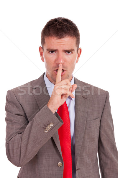 business man making silence Stock photo © feedough
