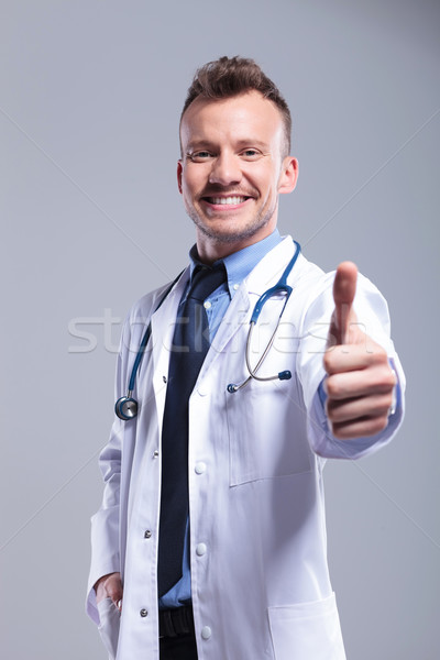 happy doctor making the ok sign Stock photo © feedough