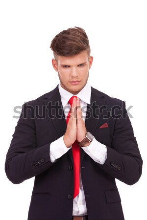 business man praying Stock photo © feedough