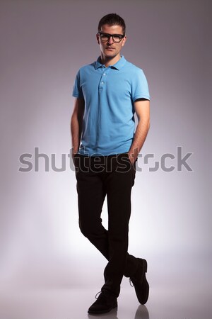 casual man walking with one hand in his pocket Stock photo © feedough