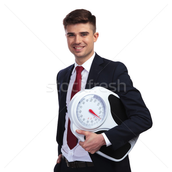 happy businessman promoting a healthy lifestyle Stock photo © feedough