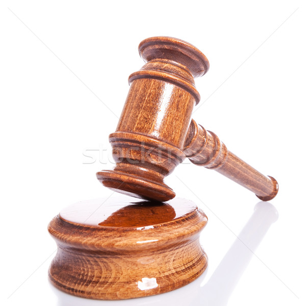 Zdjęcia stock: Sędzia · młotek · dźwięku · sprawiedliwości · młotek · biały