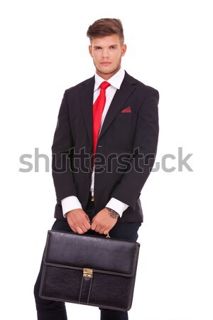young business man holding a briefcase Stock photo © feedough