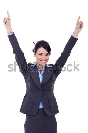  businesswoman on the phone winning Stock photo © feedough