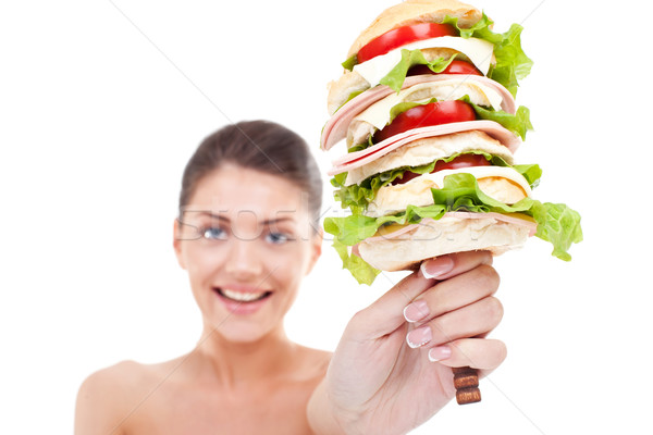 Сток-фото: супер · огромный · Burger · сэндвич · Stick