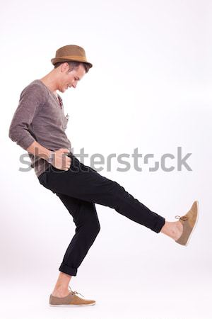 casual man goofing around Stock photo © feedough