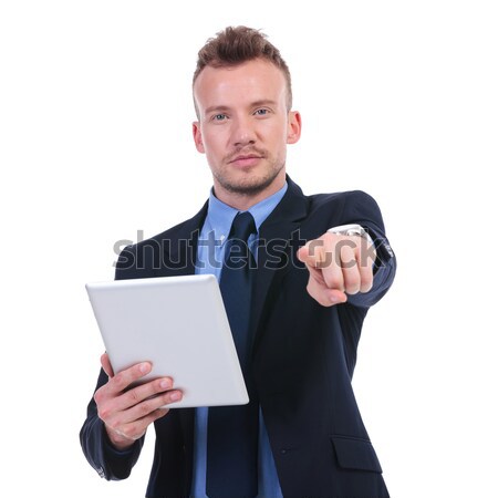 business man pensive with tablet Stock photo © feedough
