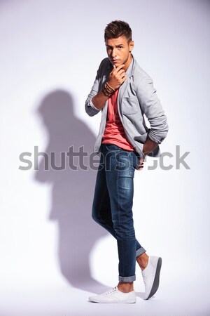 full length of casual man acting drunk Stock photo © feedough