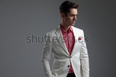 closeup of an attractive young man Stock photo © feedough