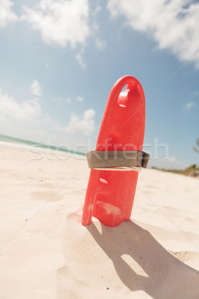red plastic life guard tube, on the beach. Stock photo © feedough