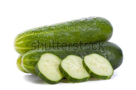 three cucumbers and slices Stock photo © feedough