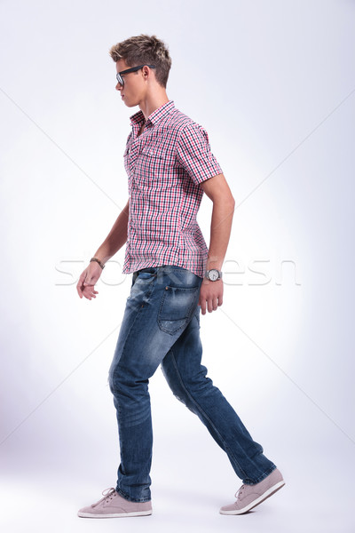 casual man walking forward Stock photo © feedough