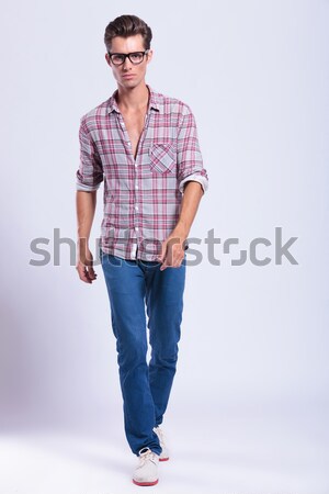 casual man walks towards you Stock photo © feedough