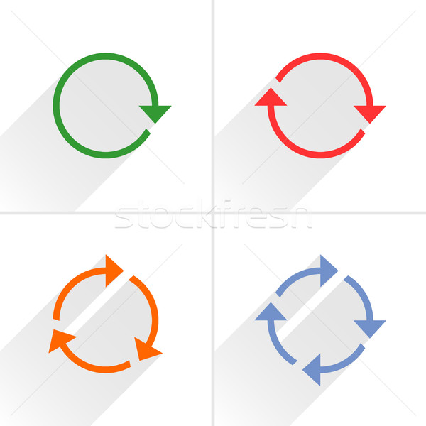 Color arrow loop, refresh, reload, rotation sign Stock photo © feelisgood