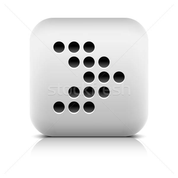 Webes ikon digitális nyíl jelzés árnyék fehér kő Stock fotó © feelisgood