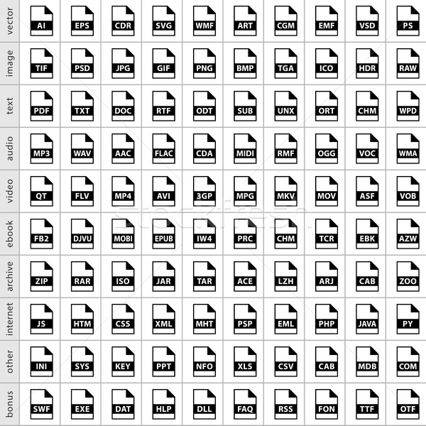 Set file icone stile 100 semplice Foto d'archivio © feelisgood