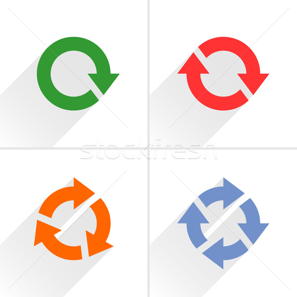 Color arrow loop, refresh, reload, rotation sign Stock photo © feelisgood