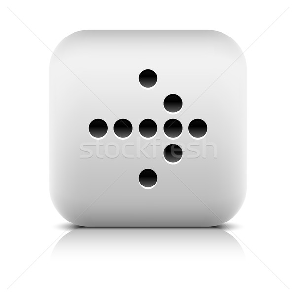 Icône web numérique carré bouton gris Photo stock © feelisgood