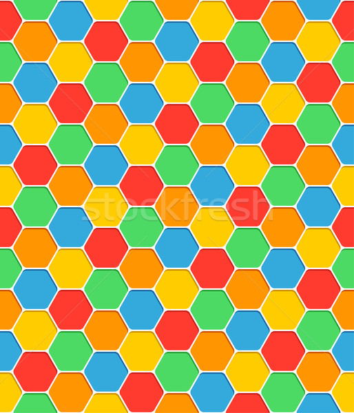 Seamless pattern honeycomb texture hexagon shapes Stock photo © feelisgood