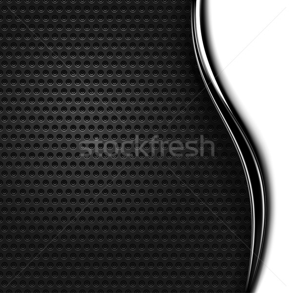 Tekstury metalu czarno białe chrom fali nowoczesne Zdjęcia stock © feelisgood