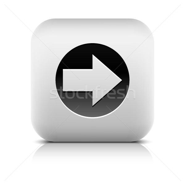 Web simgesi ok işareti daire kare düğme siyah Stok fotoğraf © feelisgood